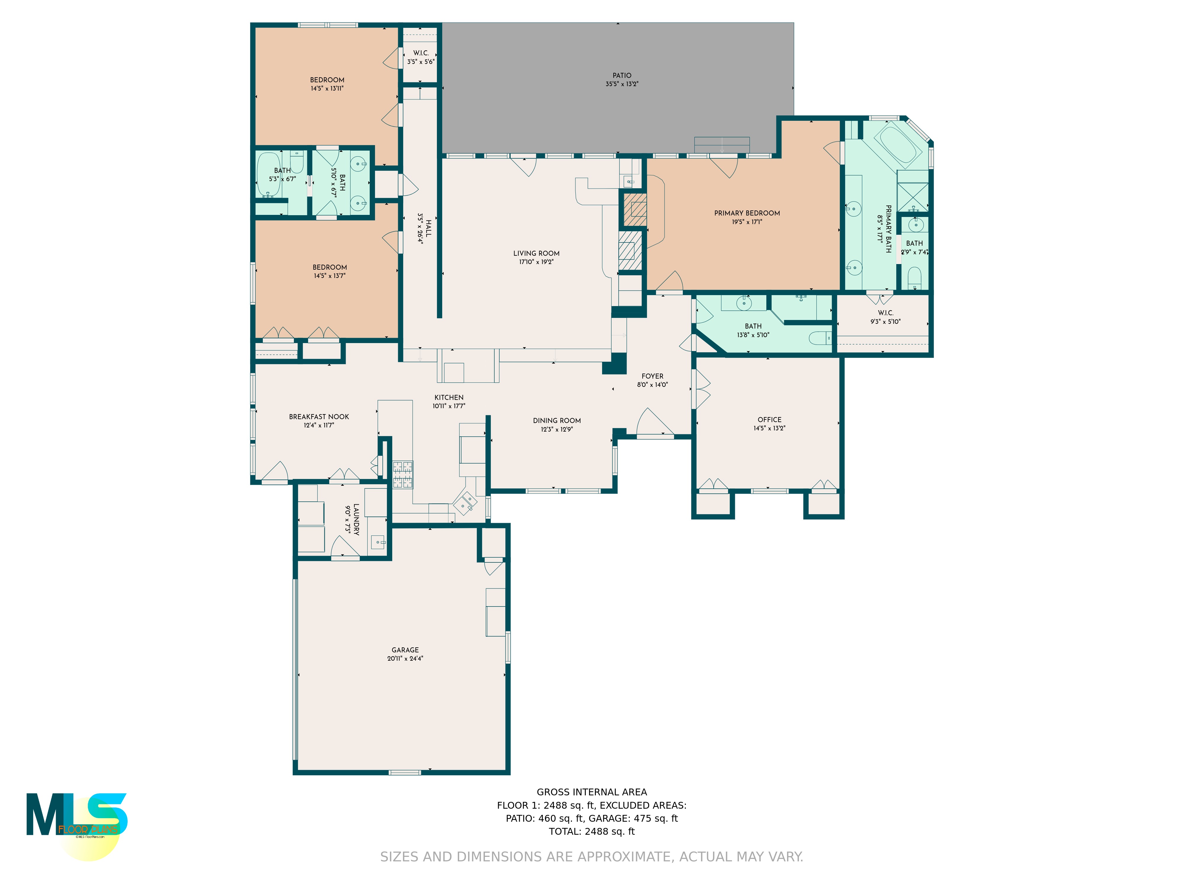 Floorplan for 1804 Wimbleton Dr, Bedford, Texas 76021